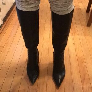 Black high heel boots